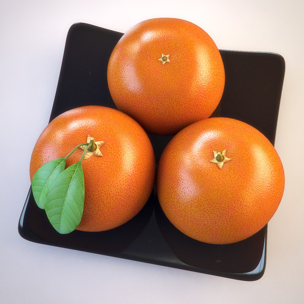 3ds max orange grapefruit - Grapefruit Orange by NkModel3d